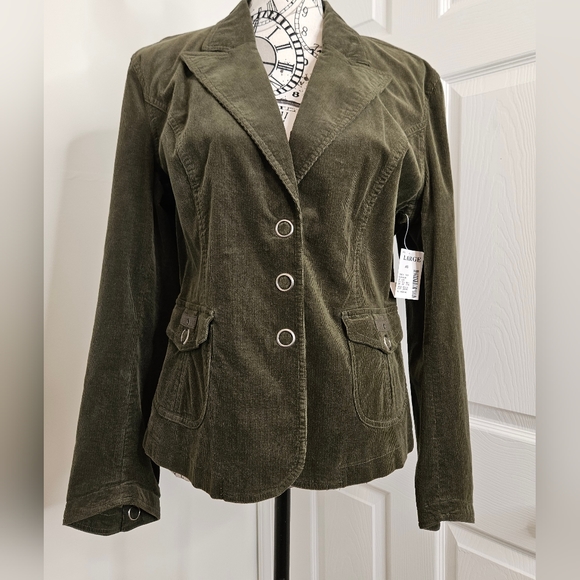 NWT L.A. Blues velvet textured blazer size large - Picture 7 of 10